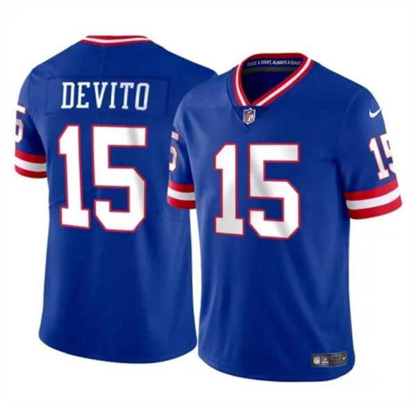 Men & Women & Youth New York Giants #15 Tommy DeVito Royal 2023 F.U.S.E. Throwback Limited Jersey,We sell and wholesale Men & Women & Youth New York Giants #15 Tommy DeVito Royal 2023 F.U.S.E. Throwback Limited Jersey on line form chian!